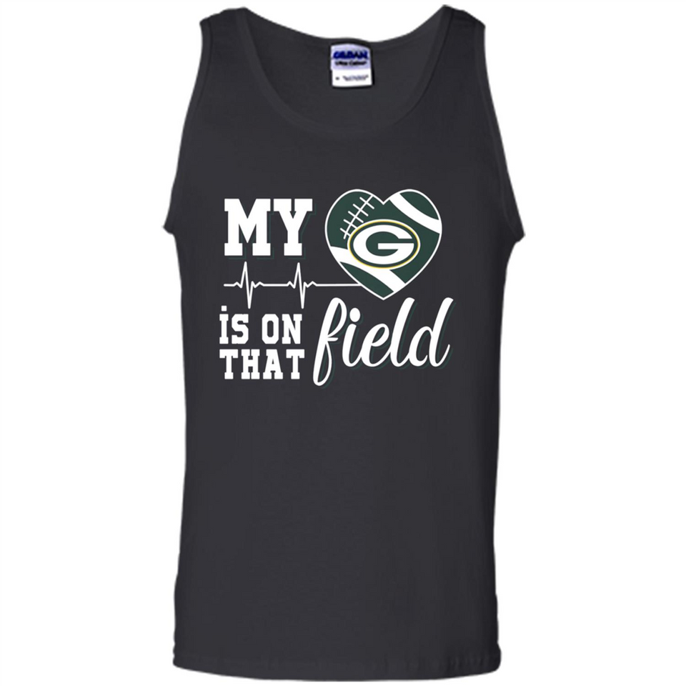Green Bay Packers Football My Heart is on that Field - Tank Top