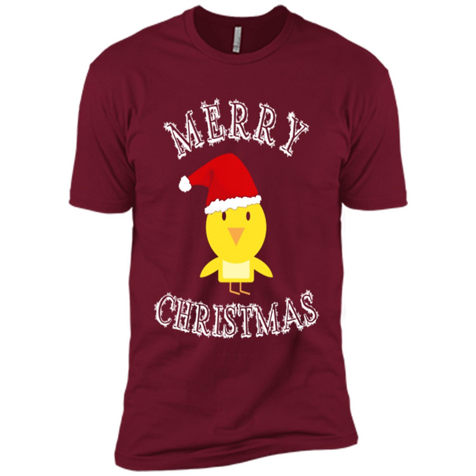 Bird Santa Merry Christmas T-Shirt - Birds Watchers Xmas - Premium Short Sleeve T-Shirt