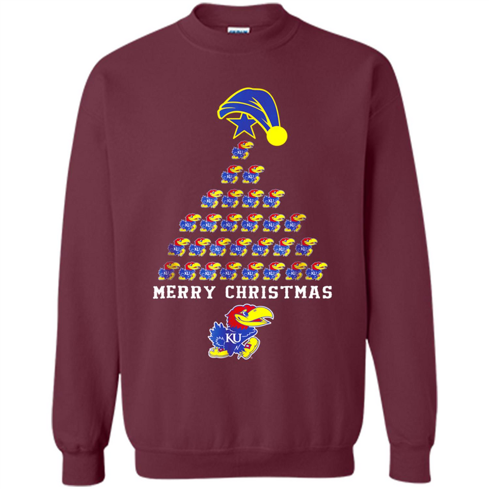 Perfect Kansas Jayhawks Christmas Tree PINGPONG
