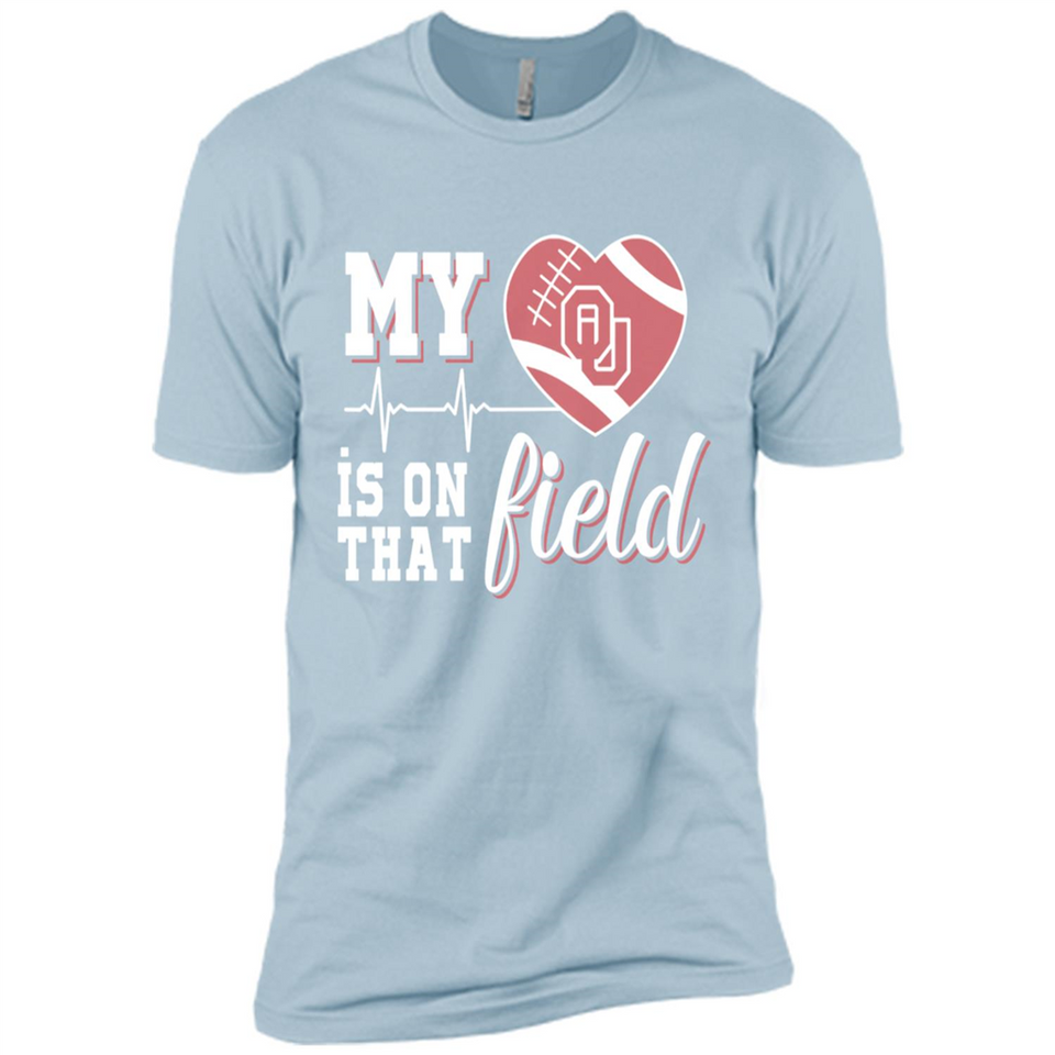 Oklahoma Sooners Football My Heart is on that Field - Premium Short Sleeve T-Shirt