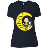 I LOVE YOU TO THE MOON AND BLACK CHARLIE BROWN AND SNOOPY