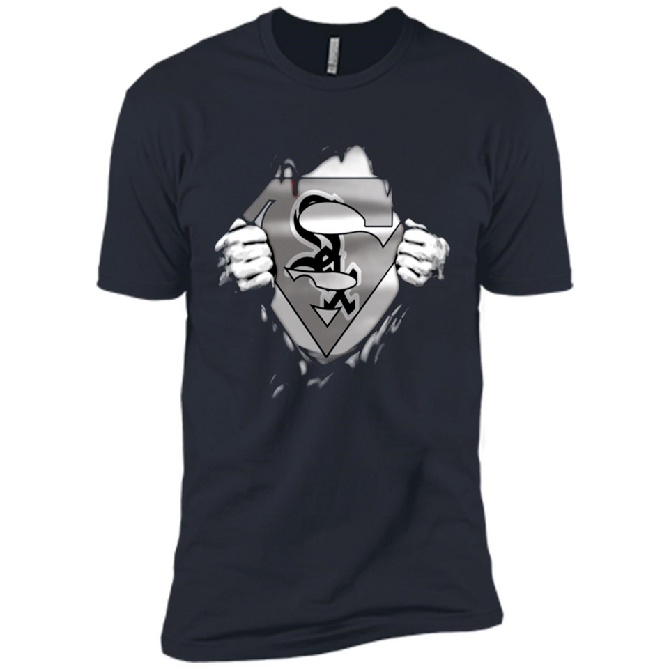 Chicago White Sox And Superman Fans - Premium Short Sleeve T-Shirt