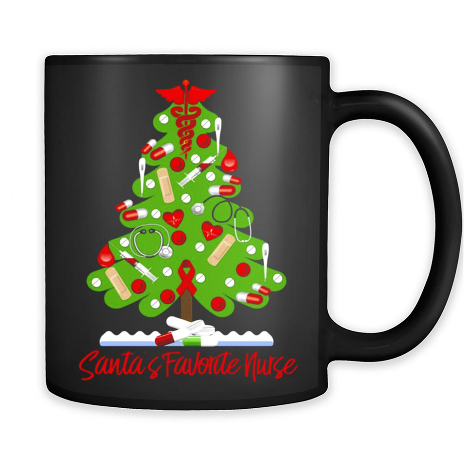 Santa's Favorite Nurse Christmas Tee