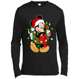 Disney Mickey Mouse Christmas Lights Sweatshirt - Canvas Long Sleeve T-Shirt