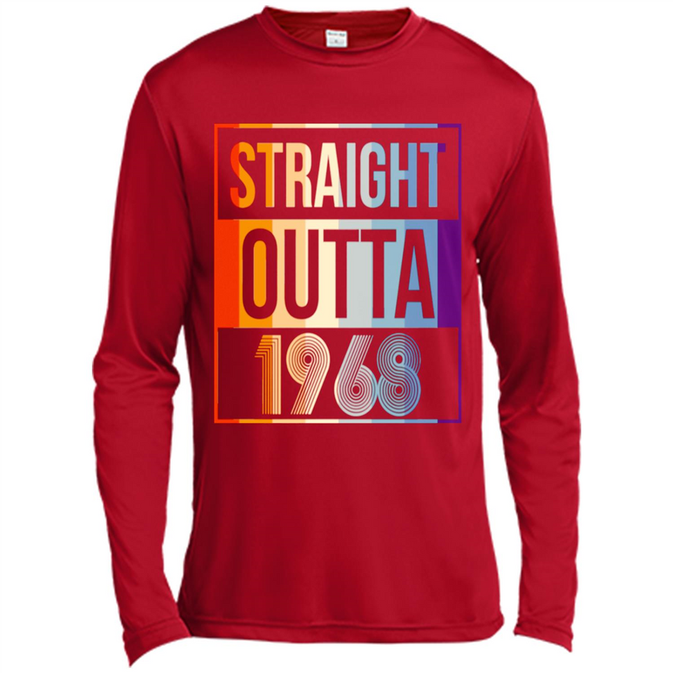 Retro Straight Outta 1968 50 Years Old - Canvas Long Sleeve T-Shirt