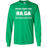 Prevent Forest Fires Rake America Great Again Shirt PINGPONG - Long Sleeve T-Shirt