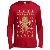 Octopus Ugly Sweater Christmas - Canvas Long Sleeve T-Shirt