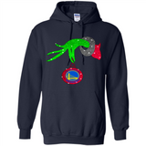 GRINCH HAND HOLDING GOLDEN STATE WARRIORS GLITTER CHRISTMAS PINGPONG