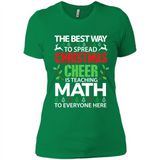 Math Teacher Christmas Shirt Christmas Cheer - Ladies' Boyfriend T-Shirt