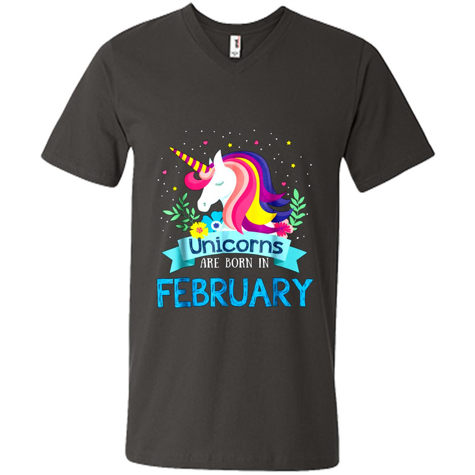 Unicorns are born in February Birthday Rainbow Gift Custom Ultra Cotton