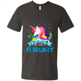 Unicorns are born in February Birthday Rainbow Gift Custom Ultra Cotton