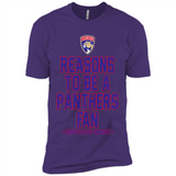 Reasons to be a Florida Panthers Fan Complete List on Back - Premium Short Sleeve T-Shirt