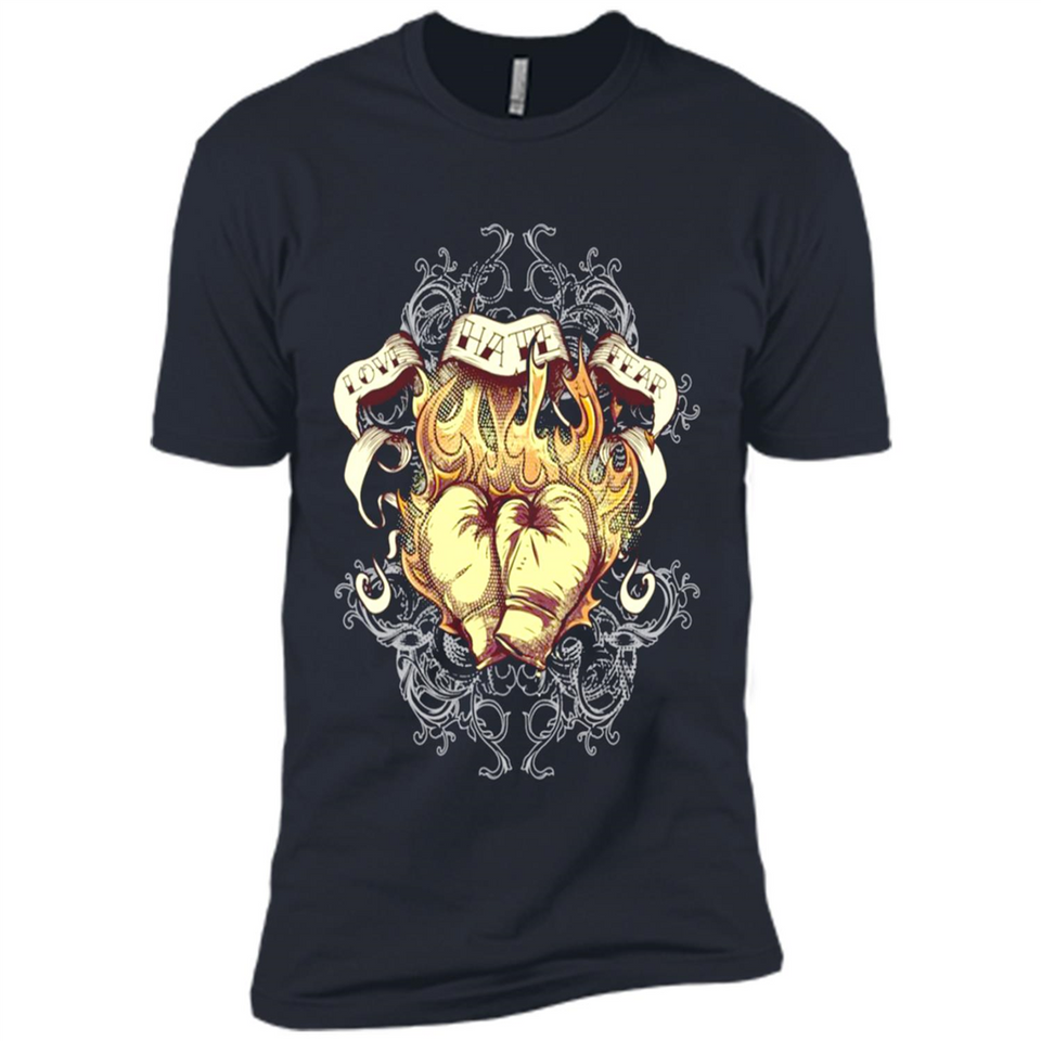 Love Hate Fear Boxing - Martial Art Fighting - Premium Short Sleeve T-Shirt