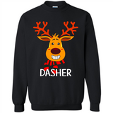 Dasher Reindeer Santa Claus Funny Xmas Holiday T-Shirt - Sweatshirt