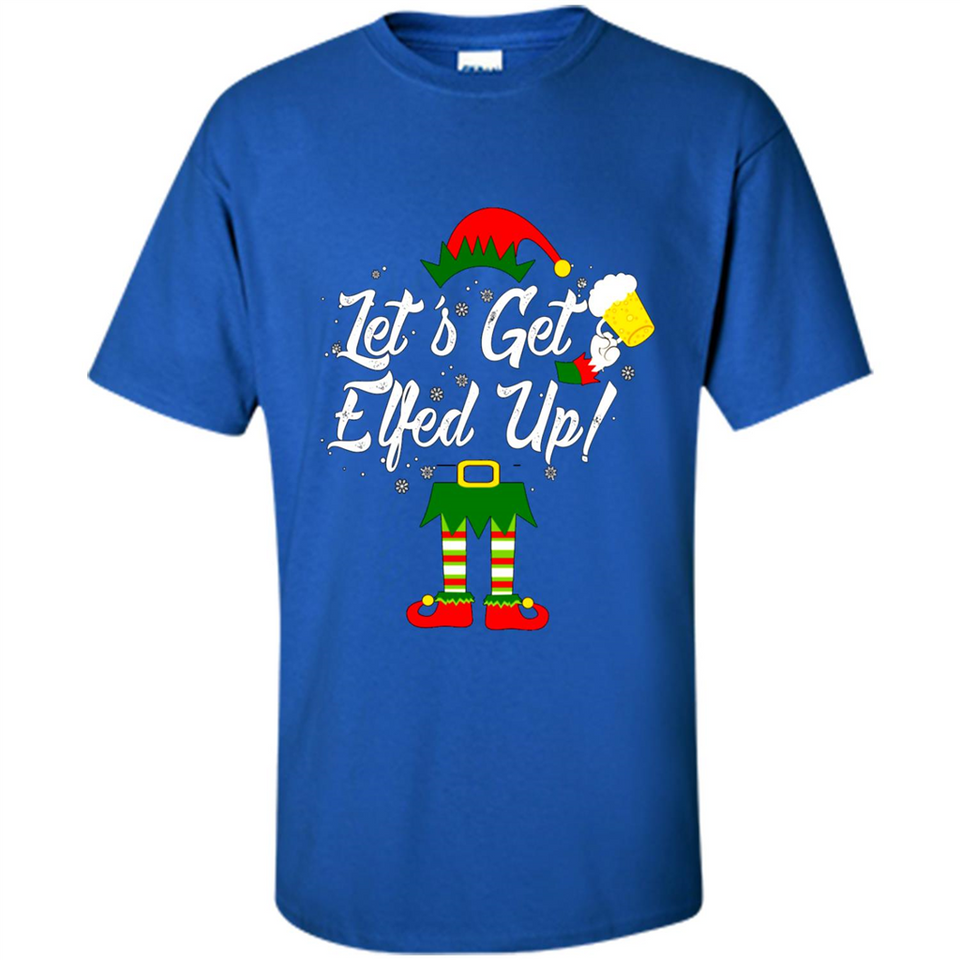 Let's Get Elfed Up Drinking Beer Christmas PINGPONG