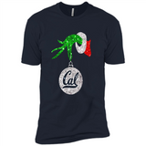 Amazing California Golden Bears Glitter Grinch Monogram Ornament Christmas Gift - Premium Short Sleeve T-Shirt