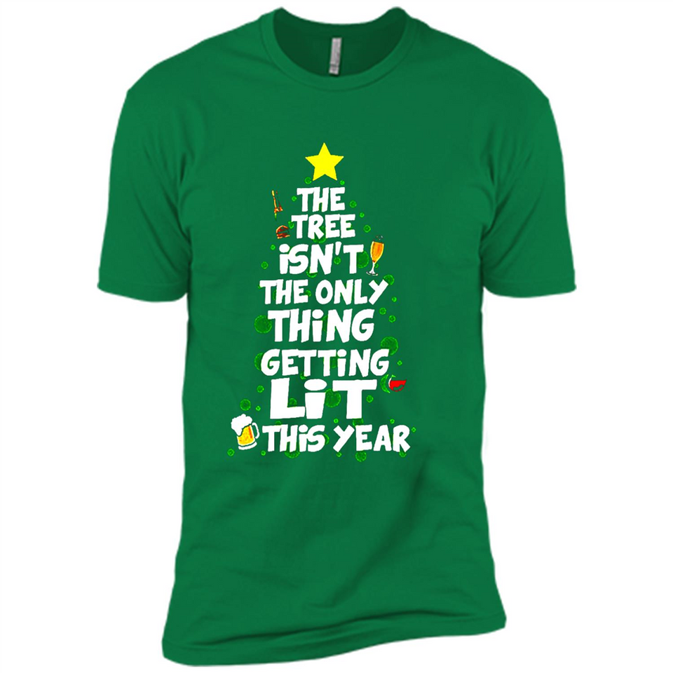 Funny Christmas Tree Drinking Sweatshirt Adult Boozy Festive - Premium Short Sleeve T-Shirt