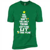 Funny Christmas Tree Drinking Sweatshirt Adult Boozy Festive - Premium Short Sleeve T-Shirt