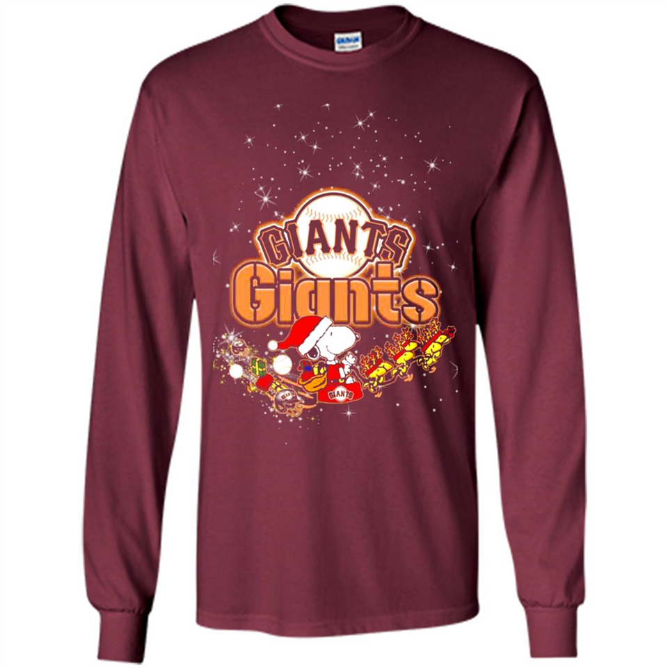 Snoopy Christmas San Francisco Giants - Long Sleeve T-Shirt