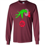 Grinch hand holding HomeDepot Glitter Christmas PING PONG
