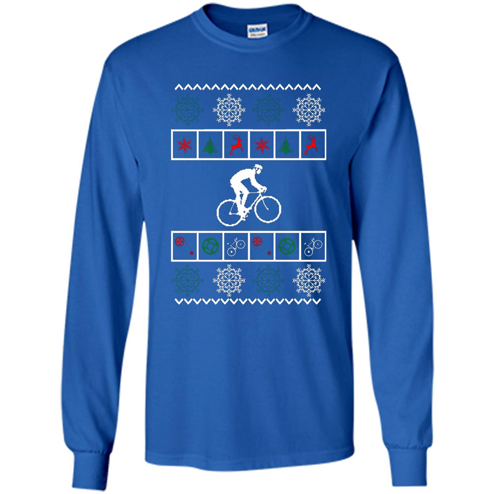 Christmas Ugly Sweater Best Cycling Ugly Christmas Sweater - Long Sleeve T-Shirt