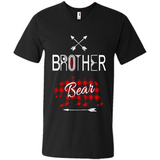 Brother Shirt Buffalo Plaid Family Camping Bear Tee - Men's V-Neck