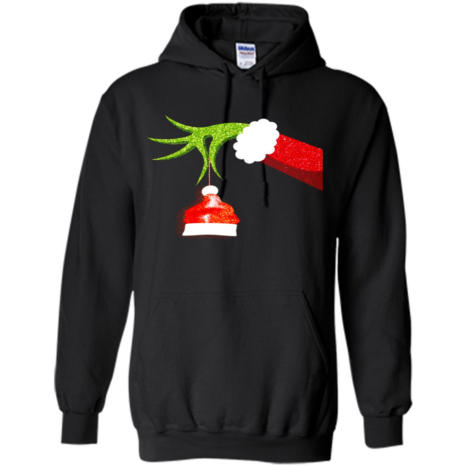 Funny Grinch Hand Holding Santa Hat Ornament Christmas PING PONG