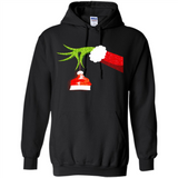Funny Grinch Hand Holding Santa Hat Ornament Christmas PING PONG
