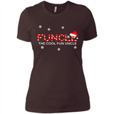 Mens Christmas Funcle The Cool Fun Uncle Definition Xmas - Ladies' Boyfriend T-Shirt