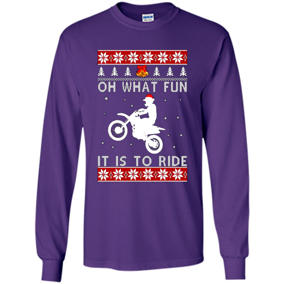 Motocross oh what fun it is to ride Christmas sweater PINGPONG