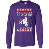 Motocross oh what fun it is to ride Christmas sweater PINGPONG