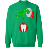 Christmas Nurse Grinch hand holding clinic dental ornament - Sweatshirt