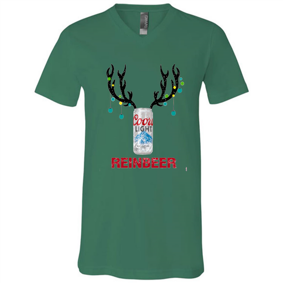 Coors Light Reinbeer Funny Beer Reindeer Christmas Sweatshirt - Canvas Unisex V-Neck