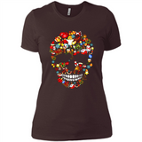 Skull Christmas Decorations Merry Xmas T-Shirt - Ladies' Boyfriend T-Shirt