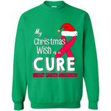 My Christmas Wish Is A Cure Breast Cancer Awareness sweater PINGPONG