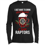 I Just Want To Drink Hot Chocolate & Watch Toronto Raptors Ugly Christmas Sweater PINGPONG