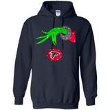 GRINCH HAND HOLDING ATLANTA FALCONS GLITTER CHRISTMAS PINGPONG