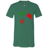 Funny Grinch Hand holding Firefighter ornament Christmas Sporty T-Shirt - Canvas Unisex V-Neck