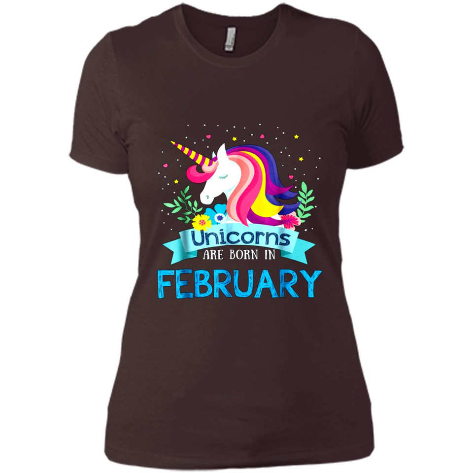 Unicorns are born in February Birthday Rainbow Gift Custom Ultra Cotton