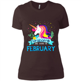 Unicorns are born in February Birthday Rainbow Gift Custom Ultra Cotton