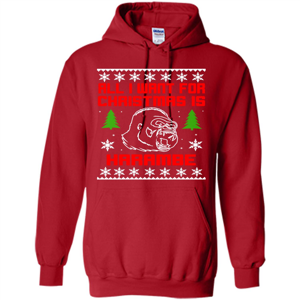 All I Want For Christmas Is HarambeT Rex Attack Reindeer ugly sweater PINGPONG