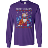 Christmas Ugly Sweater Cat With Christmas Meowy Chritstmas - Long Sleeve T-Shirt
