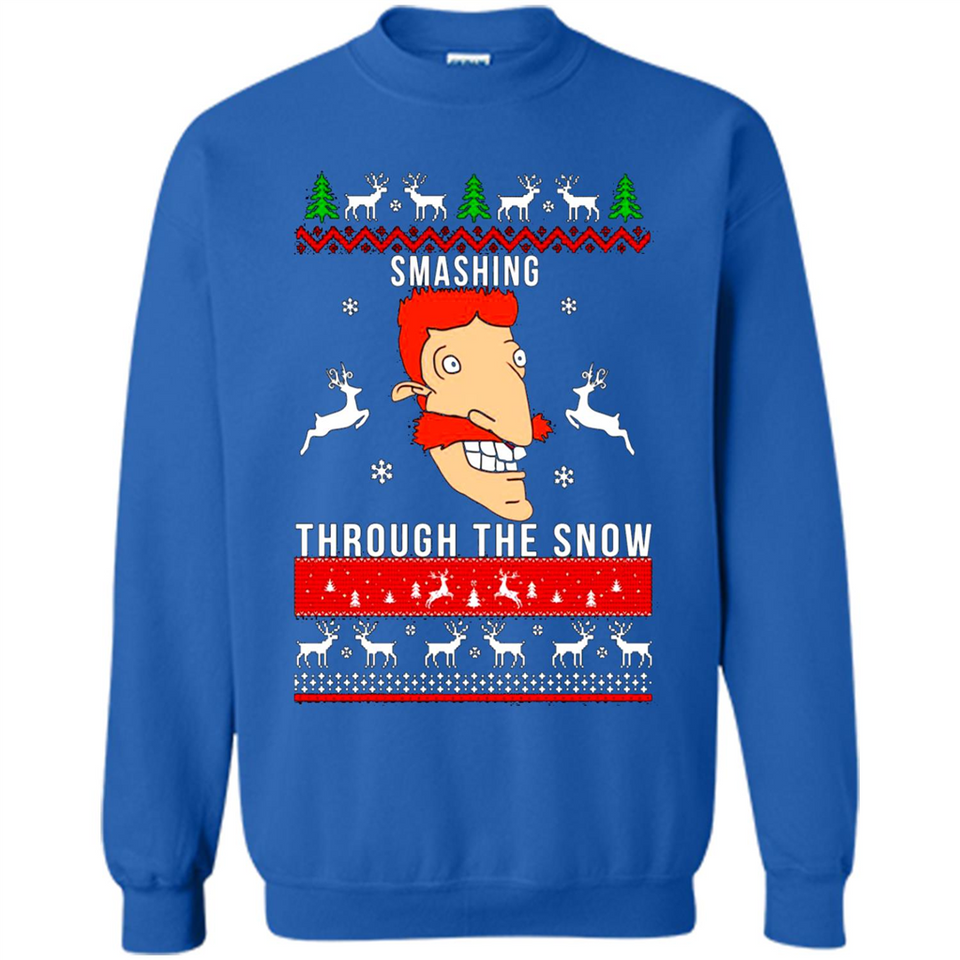 Nigel Thornberry Smashing through the snow Christmas sweatshirt PINGPONG