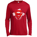 Calgary Flames And Superman Fans - Canvas Long Sleeve T-Shirt