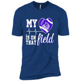 Abilene Christian Wildcats Football My Heart is on that Field - Premium Short Sleeve T-Shirt