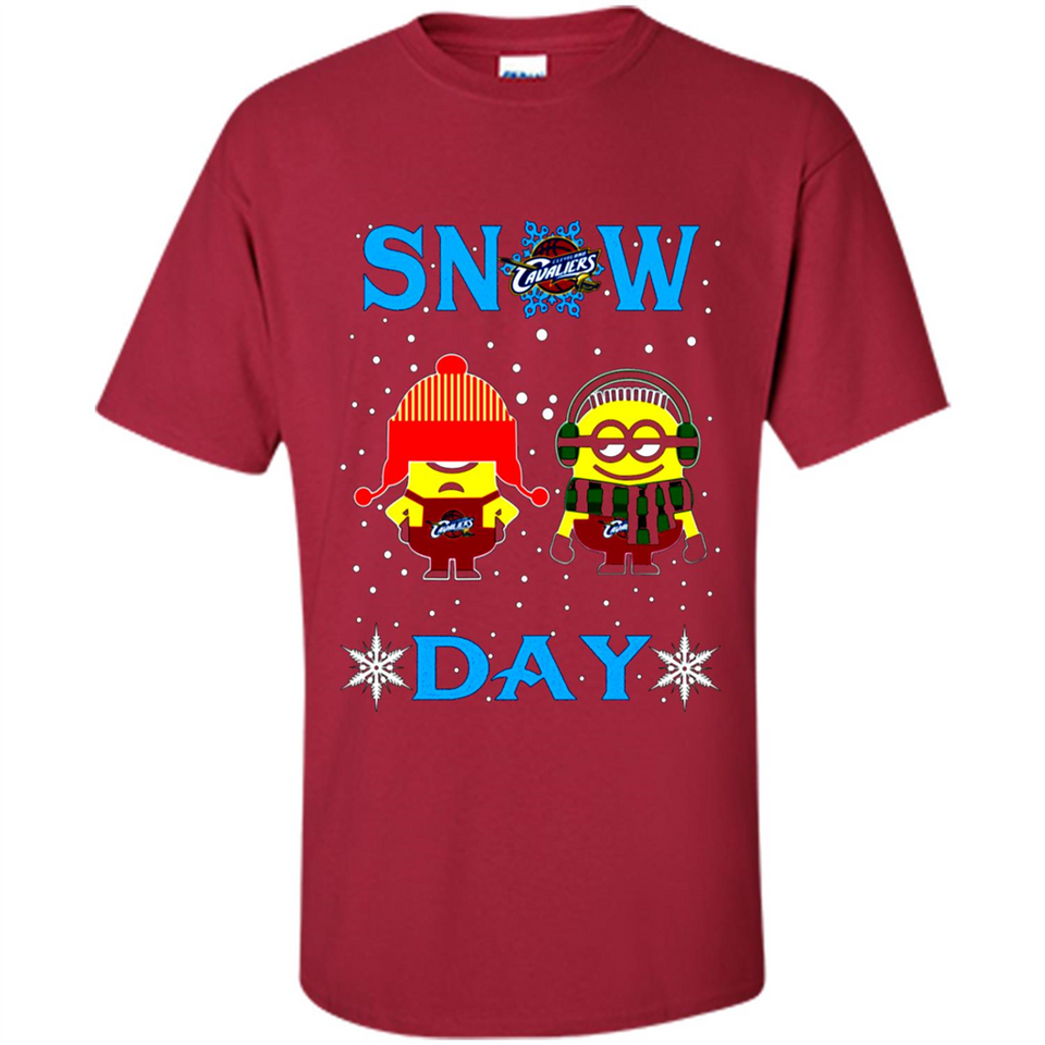 Snow Day Shirt For Cleveland Cavaliers Vs Minion Fans pingpong