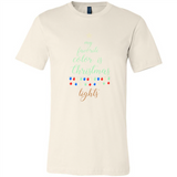 My Favorite Color is Christmas Lights Xmas Sporty T-Shirt - Canvas Unisex T-Shirt
