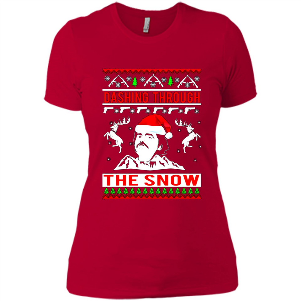 Narcos dashing through the snow Christmas sweatshirt PINGPONG