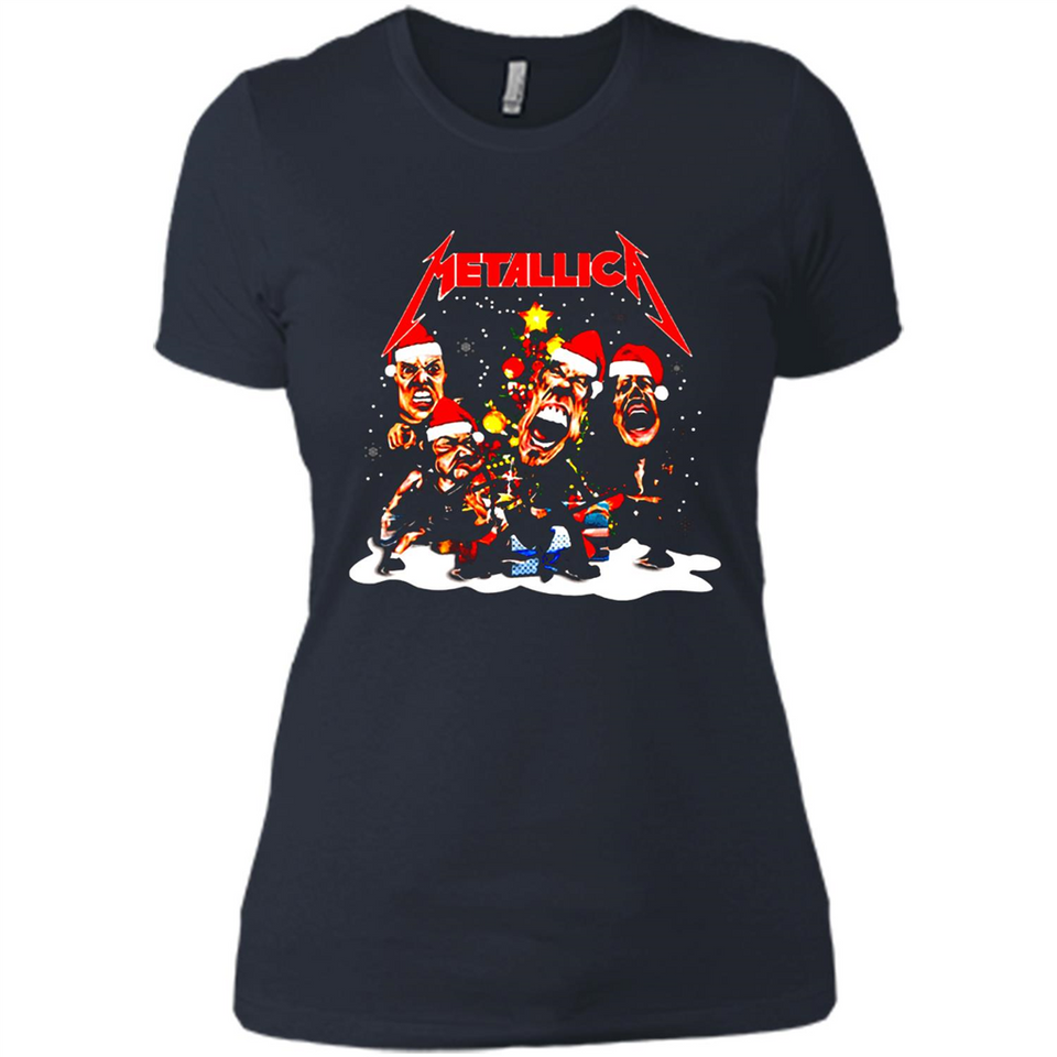 Metallica christmas sweatshirt hoodie long PINGPONG - Ladies' Boyfriend T-Shirt