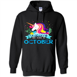 Unicorns are born in October Birthday Rainbow Gift Ladies Custom